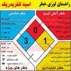 علائم ایمنی لوزی خطر اسید کلریدریک